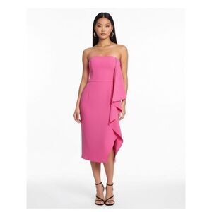 Halston Heritage Vibrant Strapless Dress -4